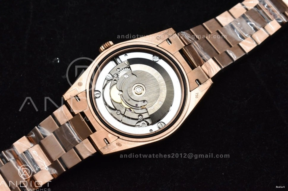 Steel Bracelet Plated 40 RG Markers V2 RG GMF President Crystal A2836 Dial DayDate 904L On 0518